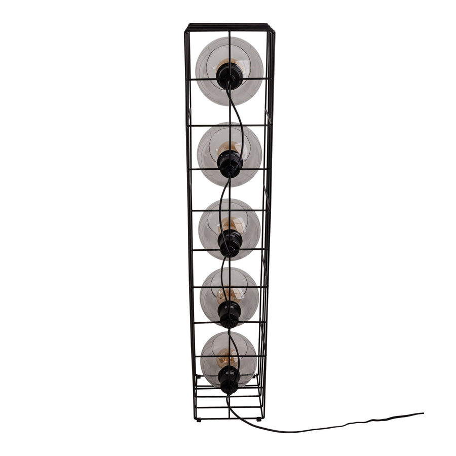 Lampadaire Cesta noir, verre