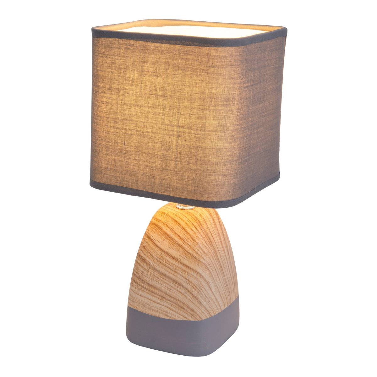 Lampe à poser Cremona marron, tissu