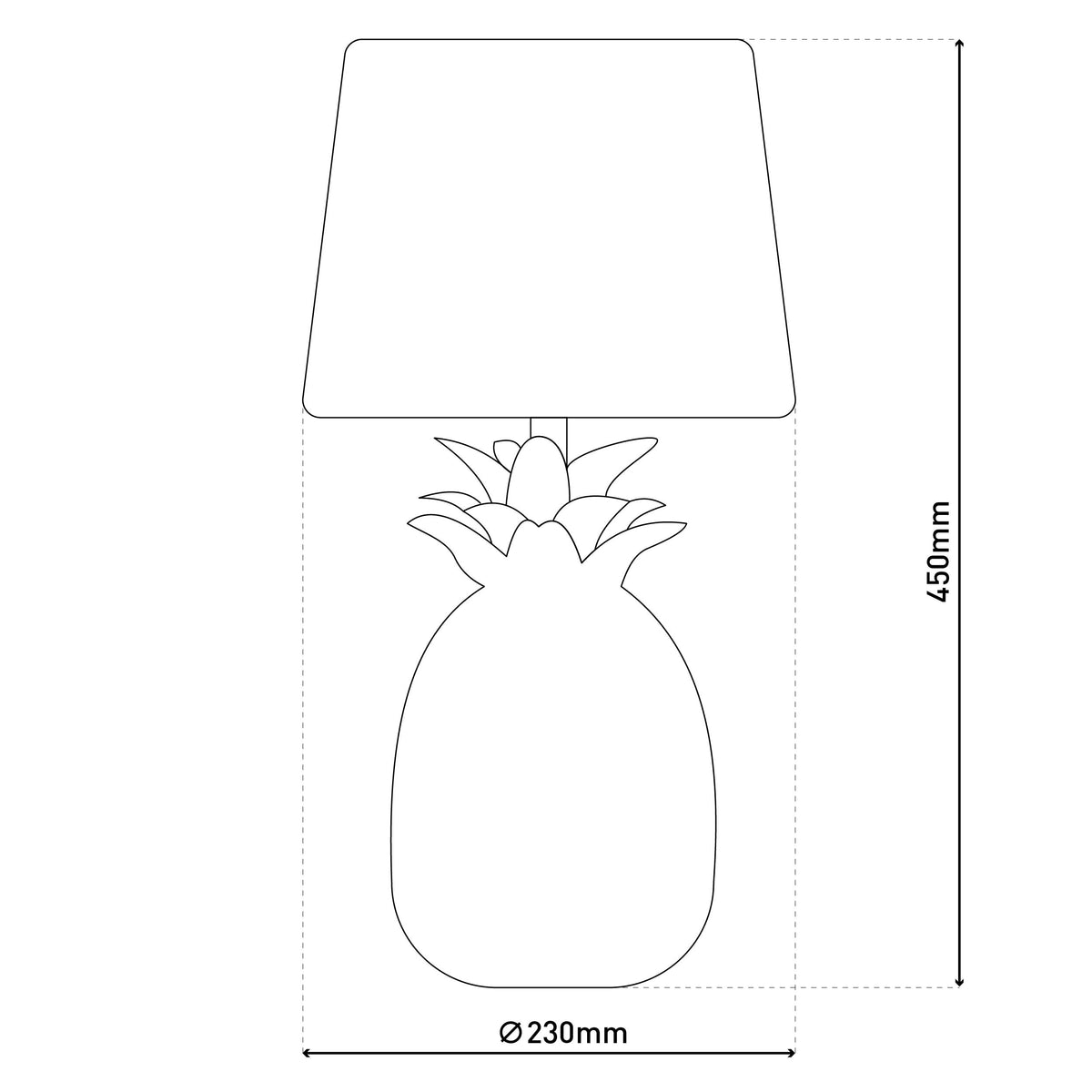 Lampe à poser Ananas argentée, tissu