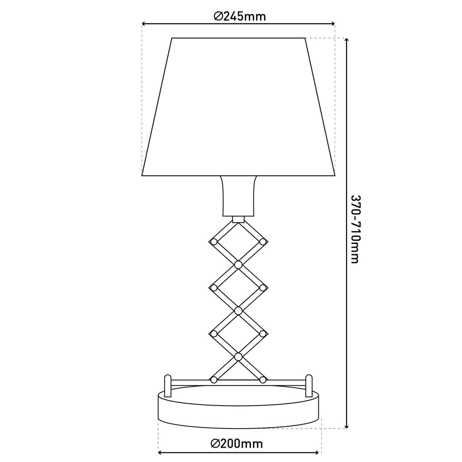 Lampe à poser Adrienne bois, tissu
