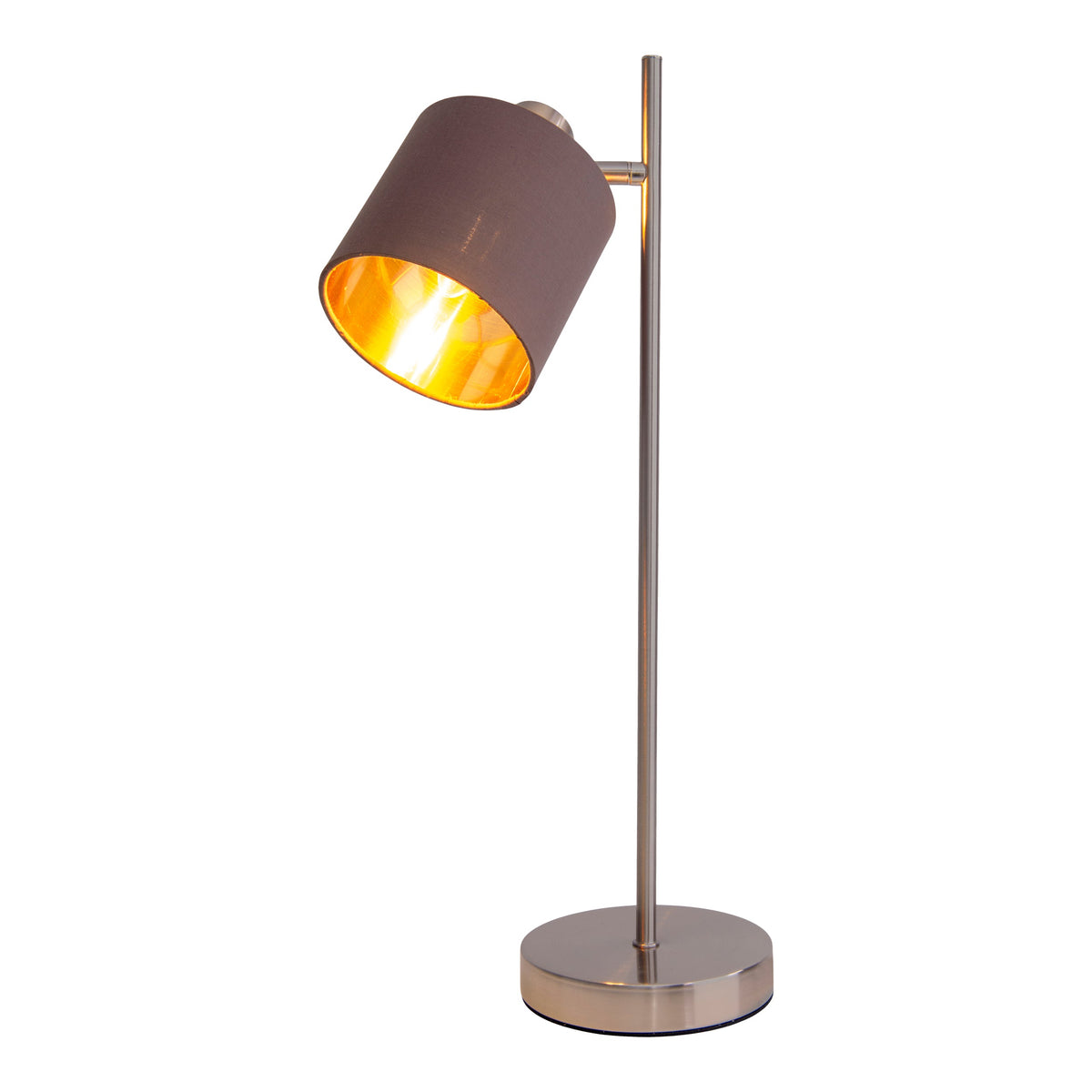 Lampe à poser Maron marron, tissu