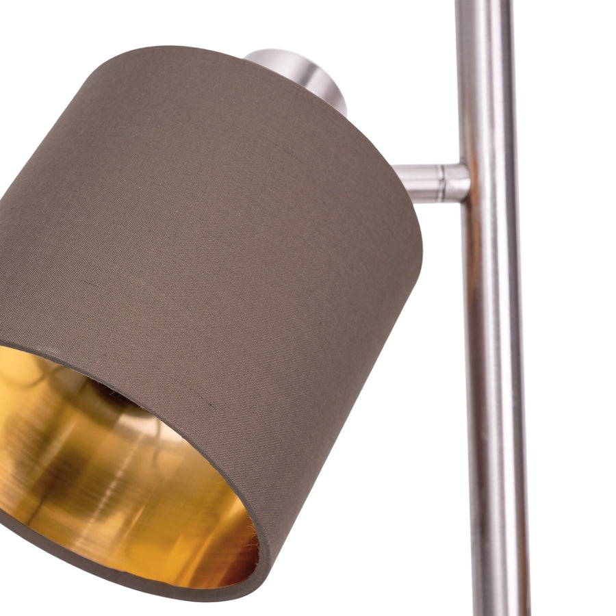 Lampe à poser Maron marron, tissu