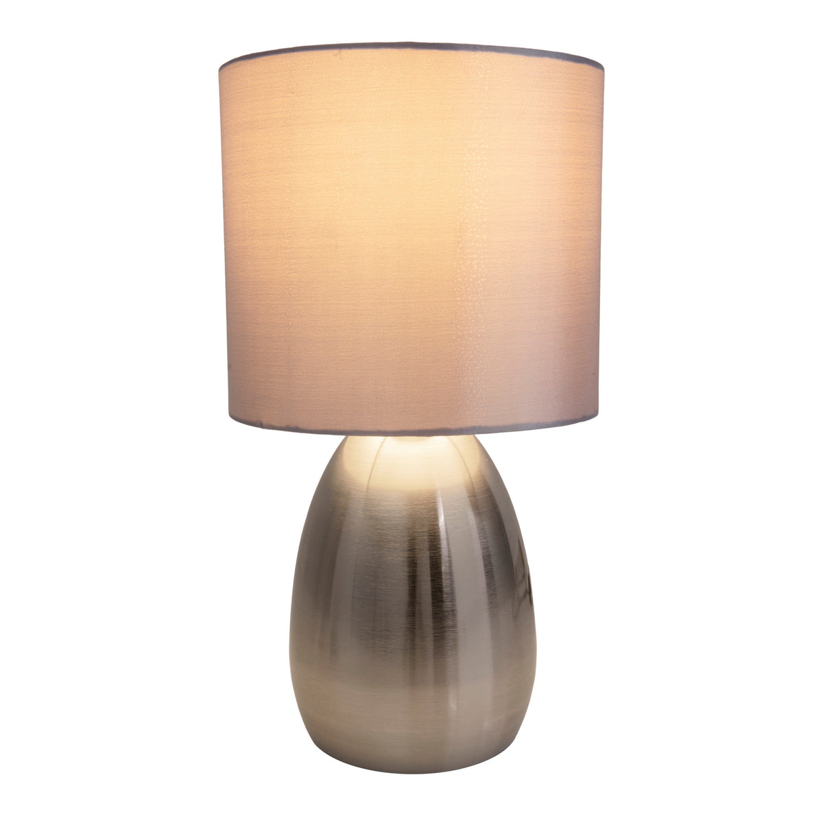 Lampe à poser Aurum grise, tissu