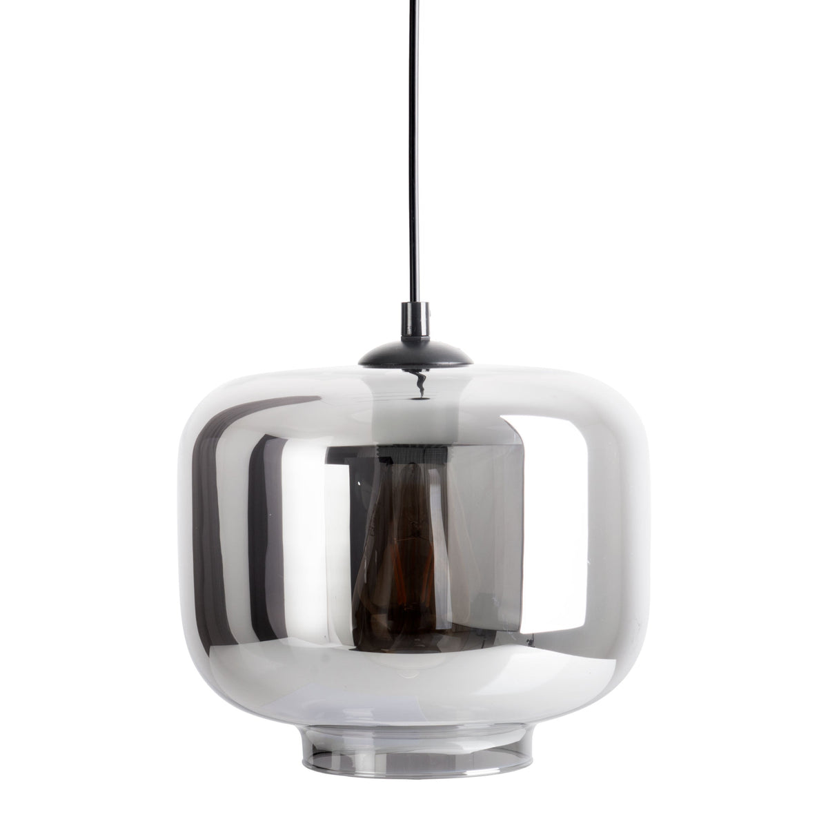 Suspension Vaso anthracite et fumée, verre