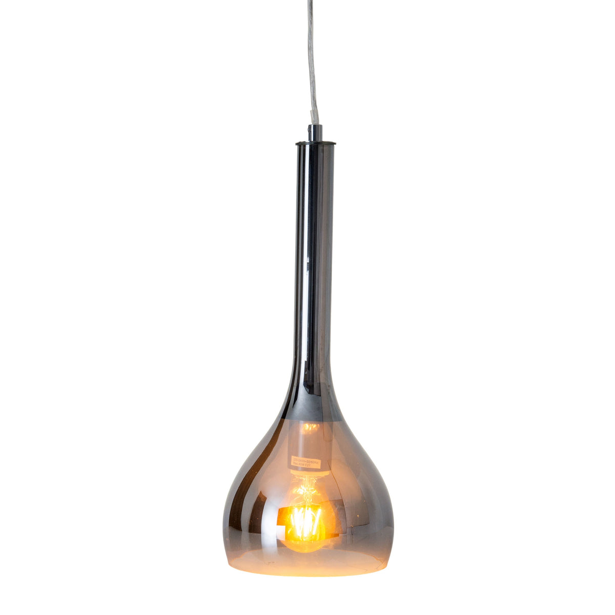 Suspension Vaso anthracite, verre, H 43 cm