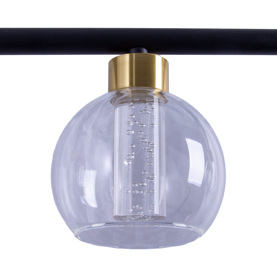 Suspension Brass noire, verre