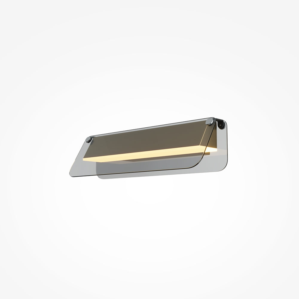 Module lumineux plat isolé sur fond blanc, éclairage allumé