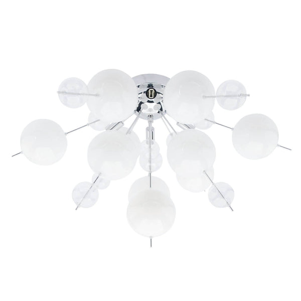 Plafonnier Explosion blanc, verre