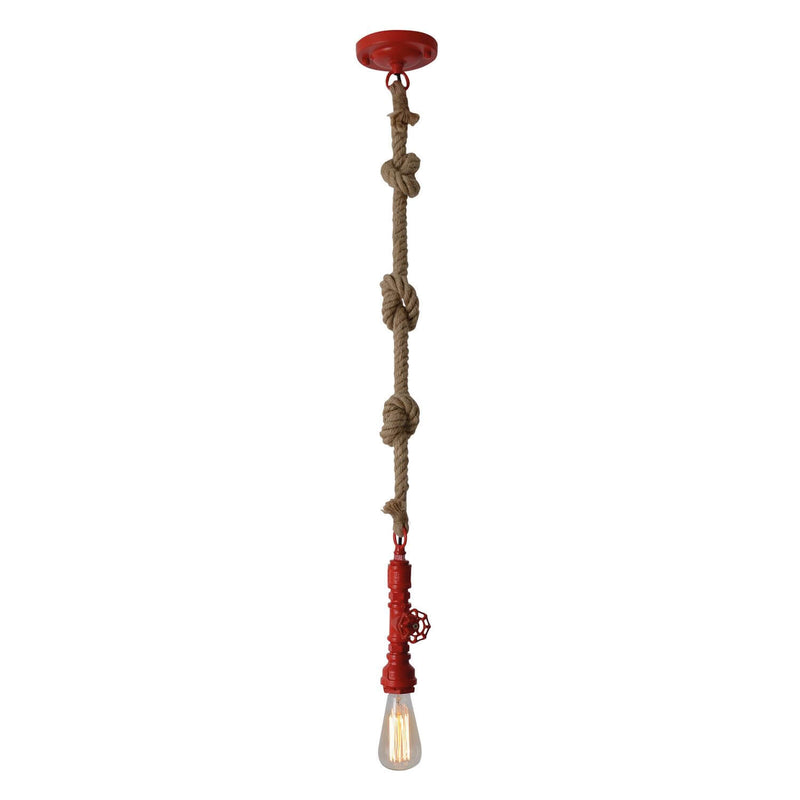 Suspension Regia rouge, H 145 cm