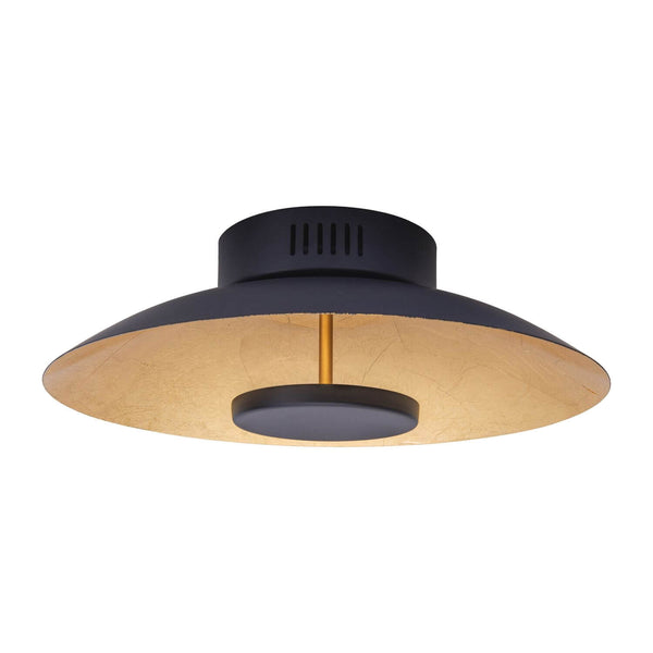 Plafonnier Firenze noir et doré, Ø 30 cm
