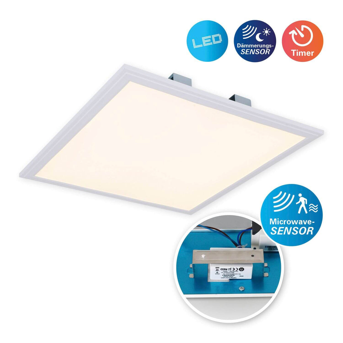 Spot encastrable Alegre blanc, L 45 cm