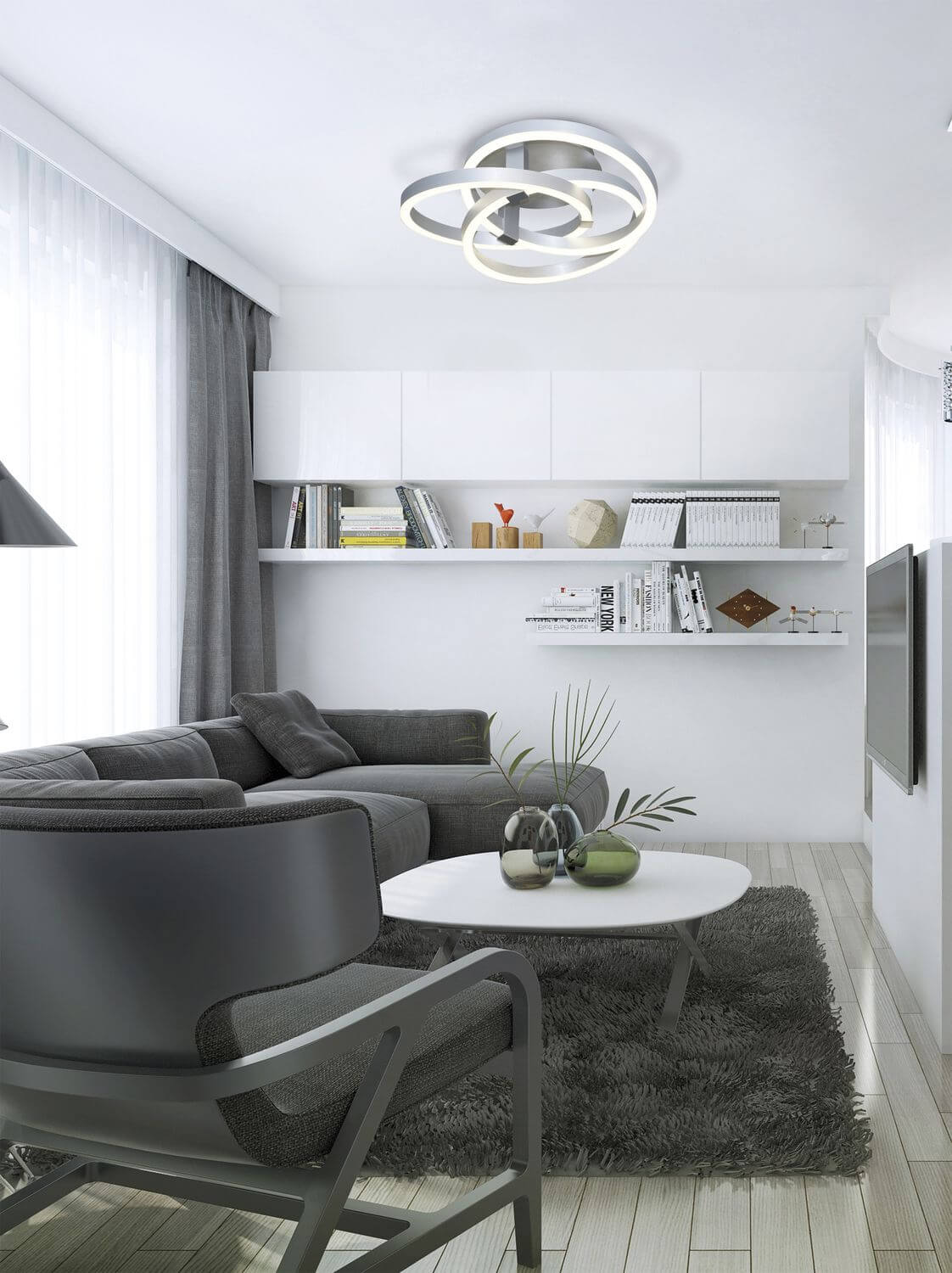 Plafonnier Divora aluminium