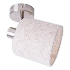 Plafonnier Maron bois, tissu, H 19 cm