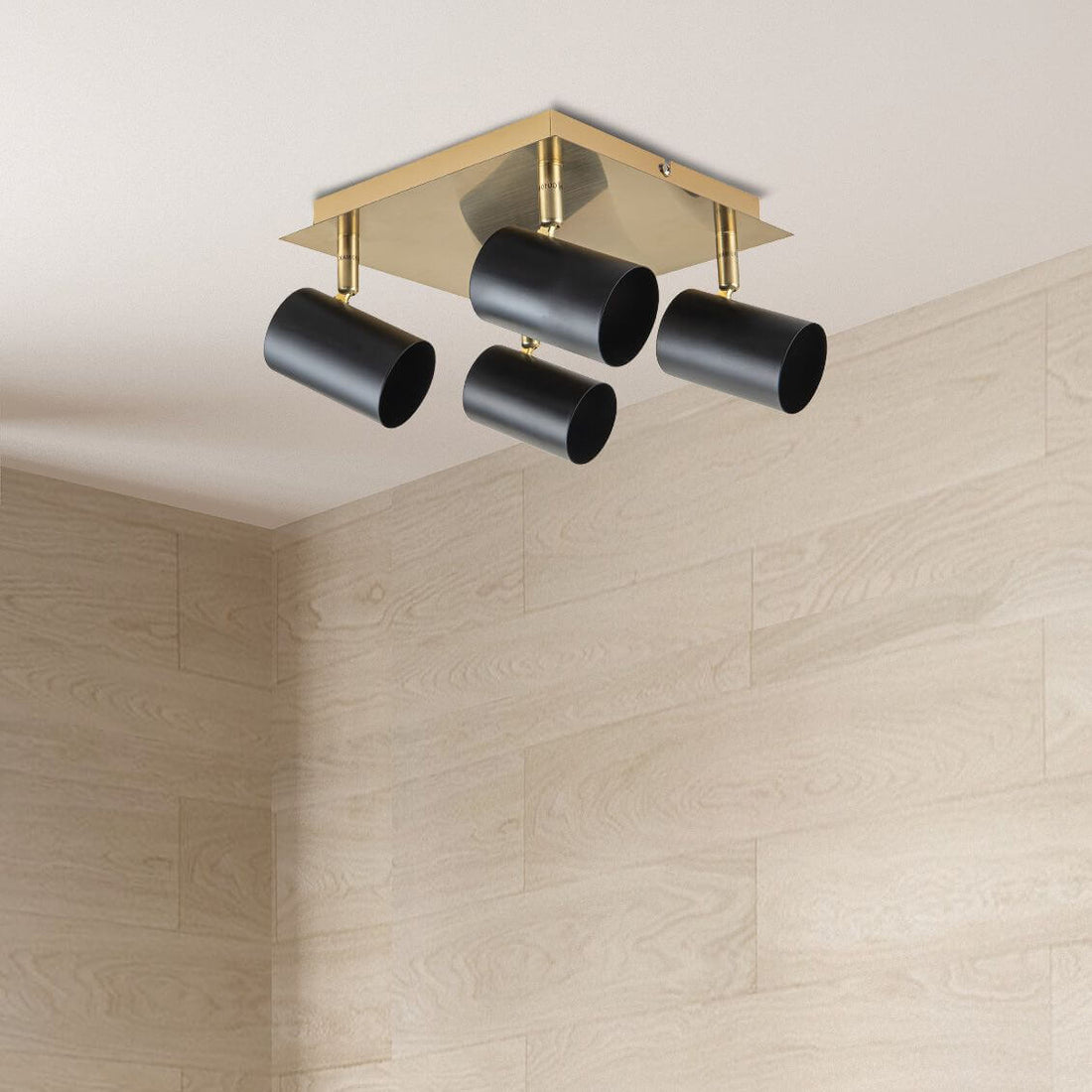 Plafonnier Frida noir et doré