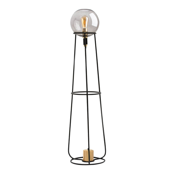 Lampadaire Stelo noir, verre