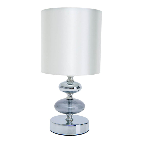 Lampe à poser Mali blanche, tissu