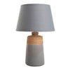 Lampe à poser Talia grise, tissu