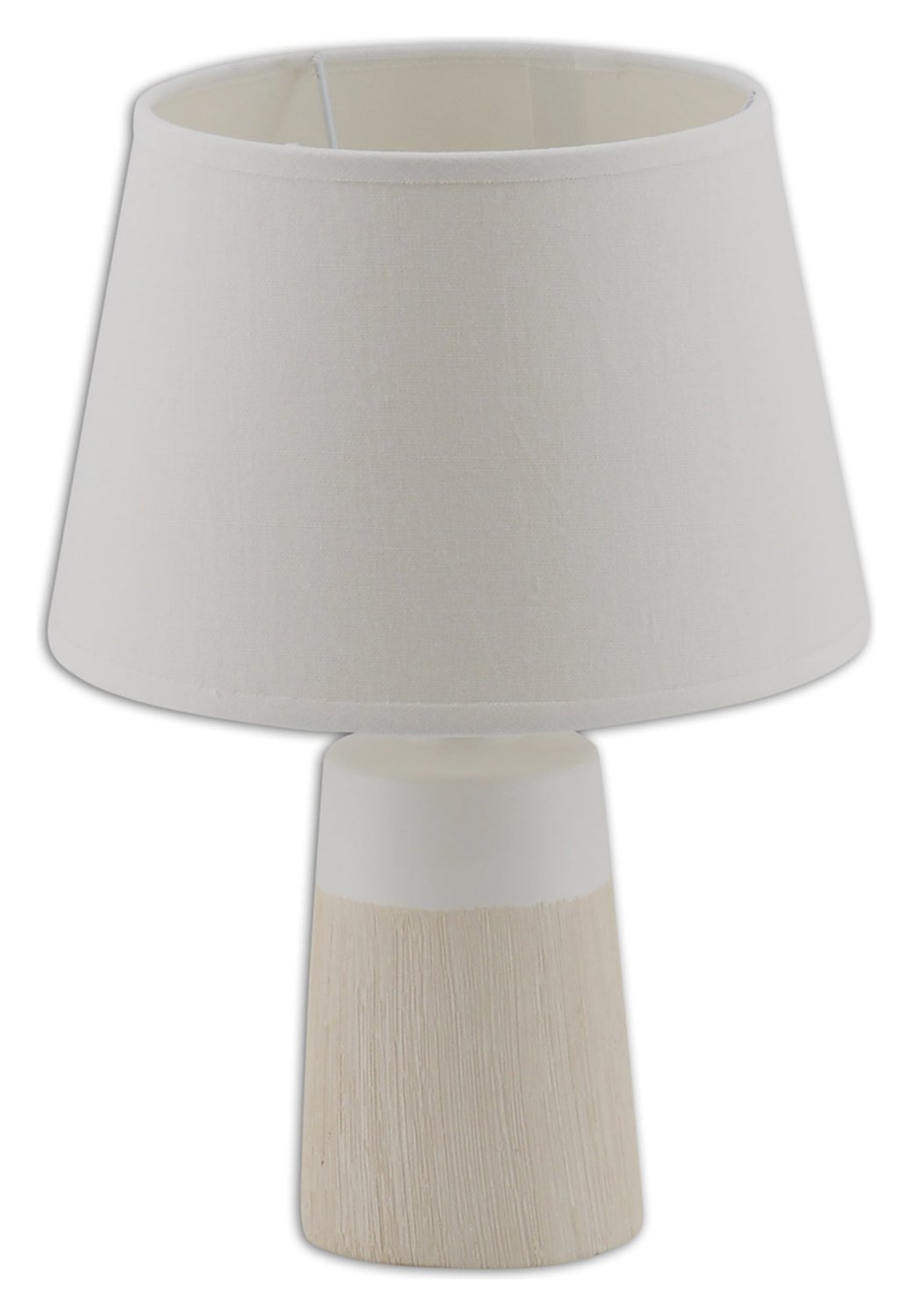 Lampe à poser Talia blanche, tissu