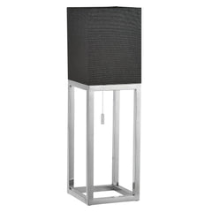 Lampe à poser Alfa noire, tissu