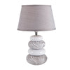 Lampe à poser Stoney grise, tissu (3179316)