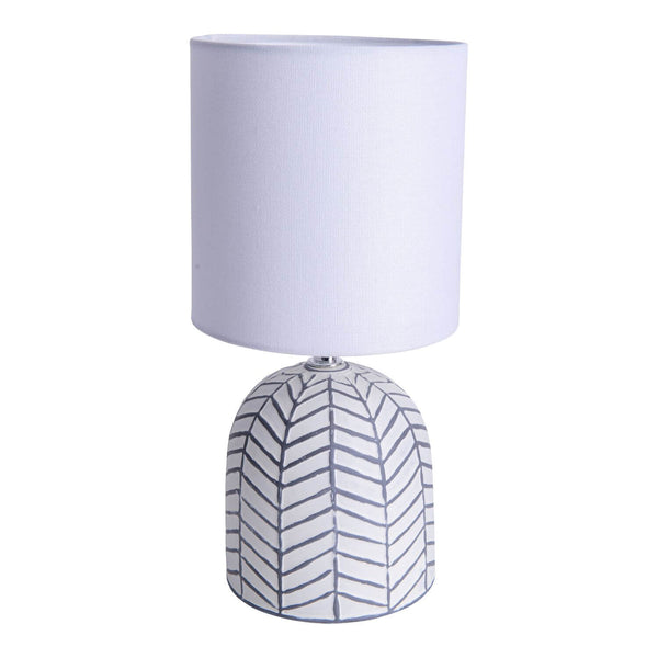 Lampe à poser Folio blanche, tissu