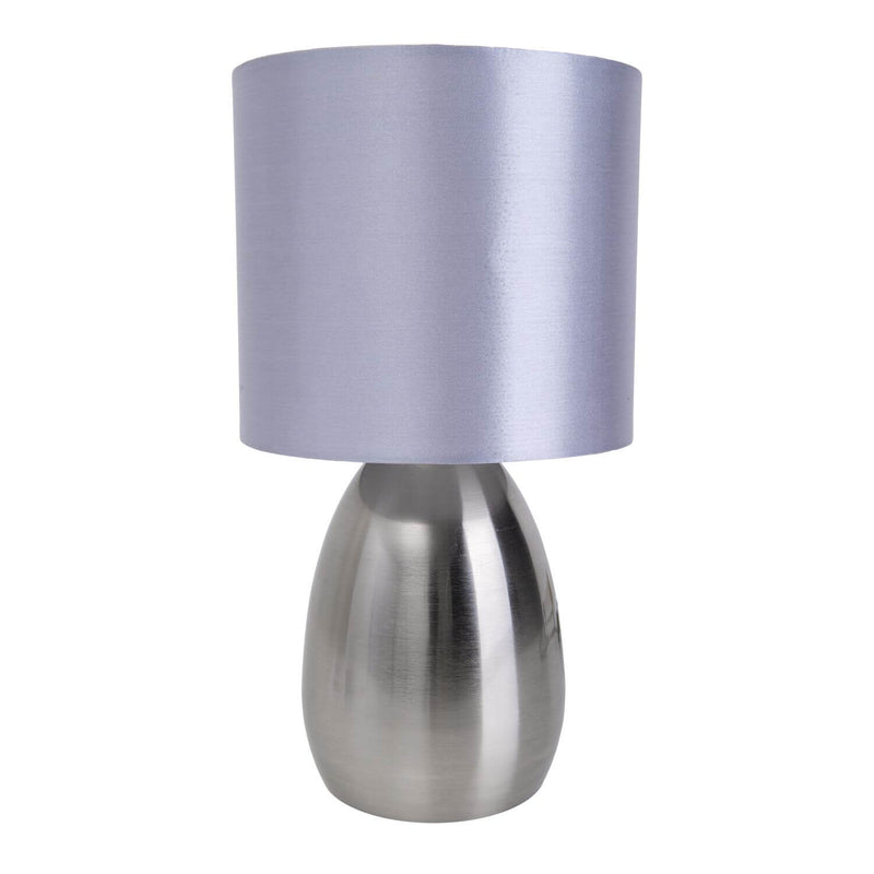 Lampe à poser Aurum grise, tissu