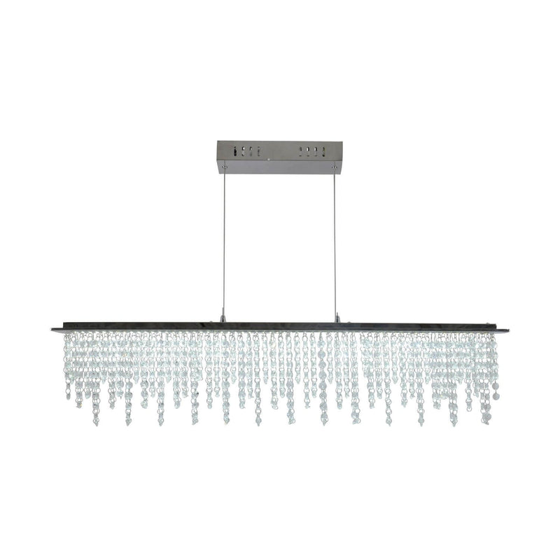 Suspension Diamonds chromée, verre