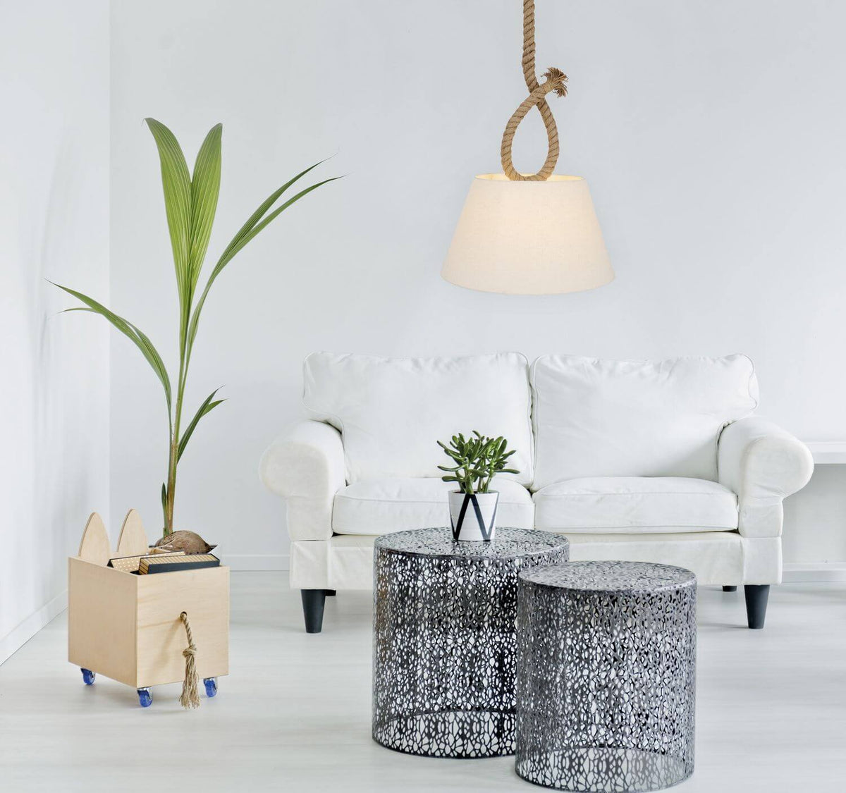 Suspension Rope bois, tissu