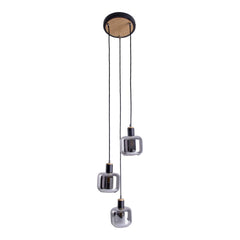 Suspension Fumoso noire, verre, H 120 cm (6116722)