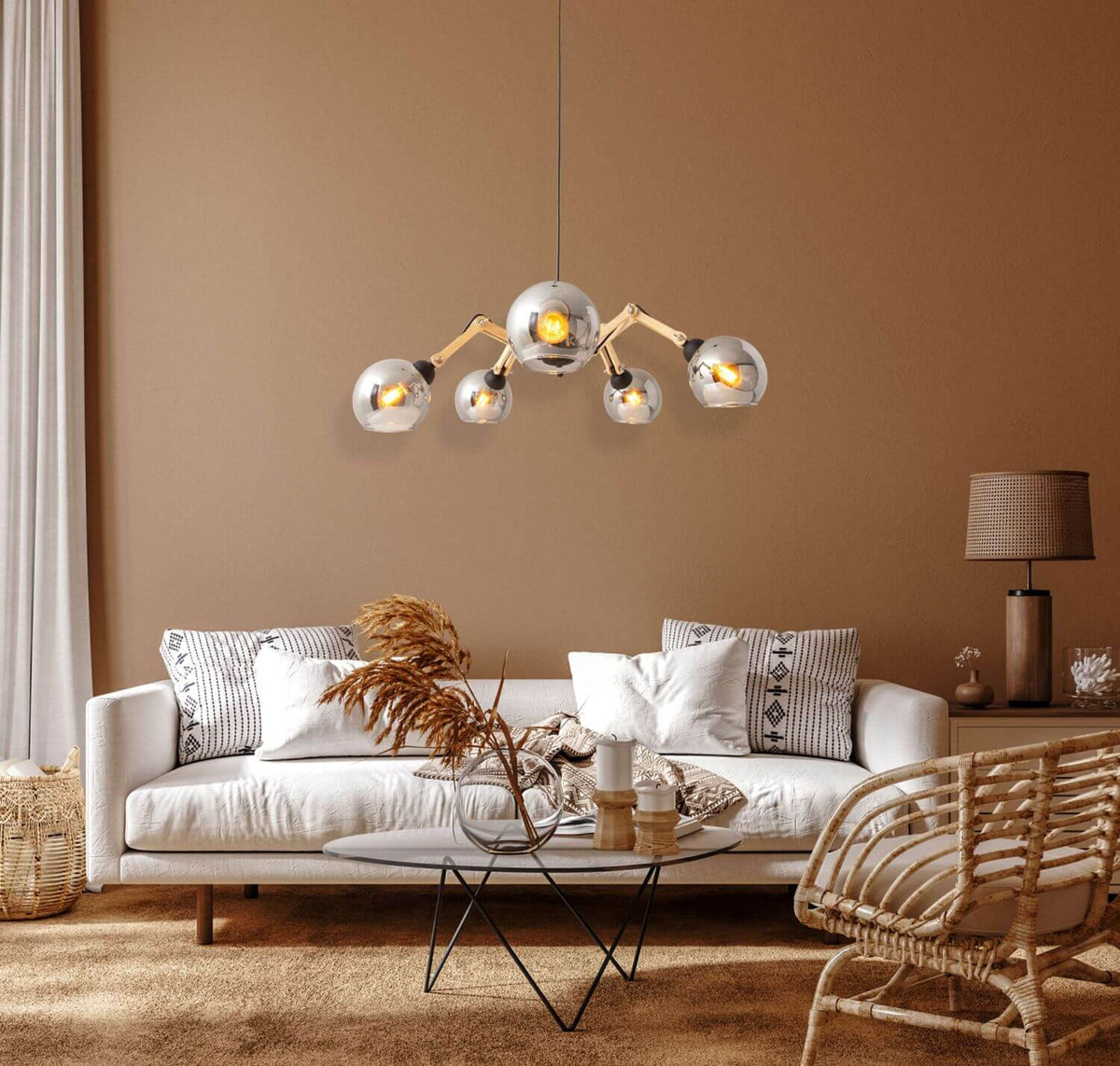 Suspension Soito noire, verre