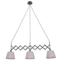Suspension Adrienne bois, tissu, H 130 cm