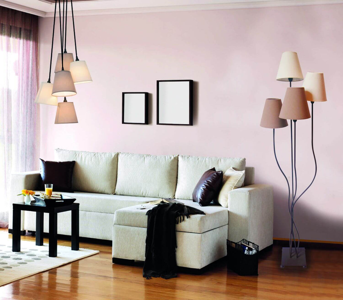 Suspension Boho beige, tissu