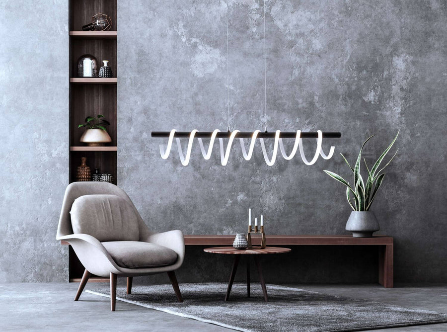 Mise en ambiance sur mur béton gris, intérieur industriel contemporain