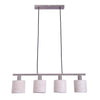 Suspension Maron bois, tissu