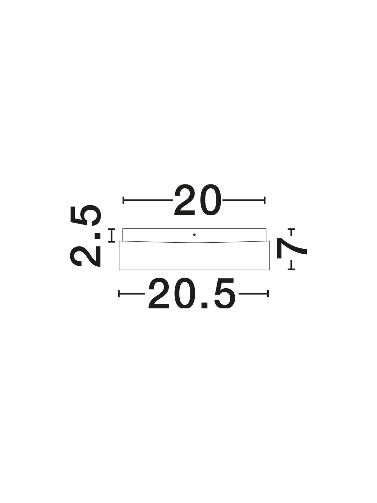 Plafonnier Cube blanc, verre, L 20,5 cm
