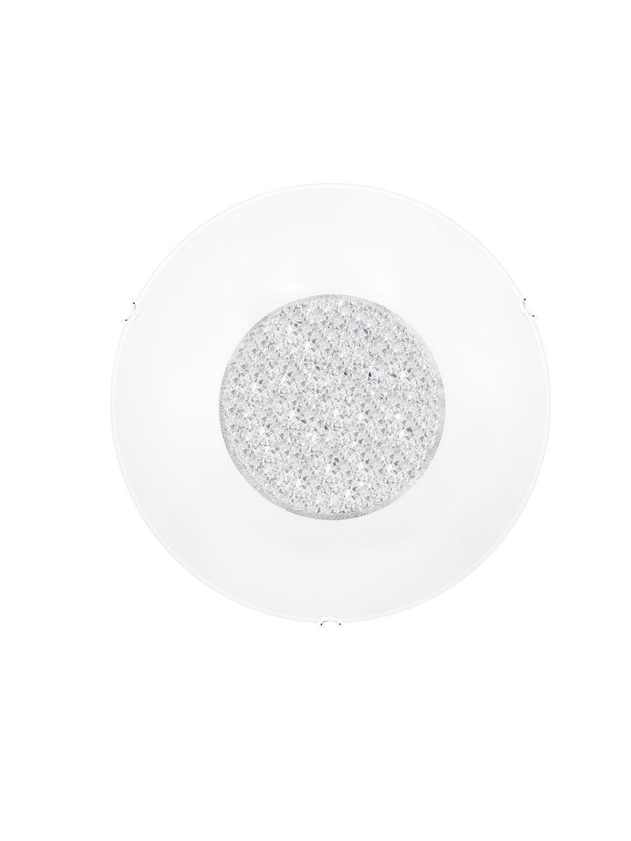 Plafonnier ERA 3 lumières blanc, cristal