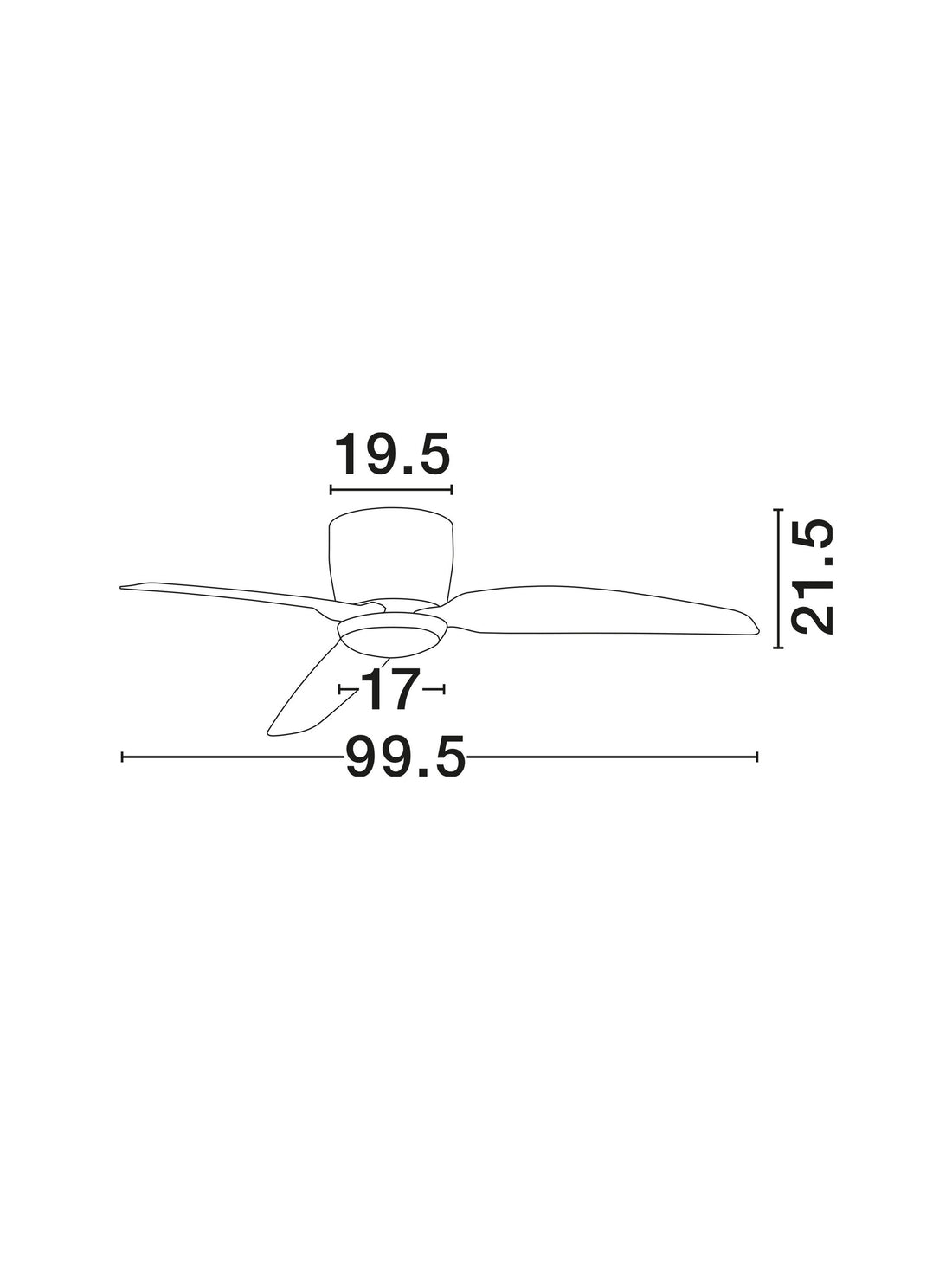 Ventilateur de plafond lumineux | Volga Noir