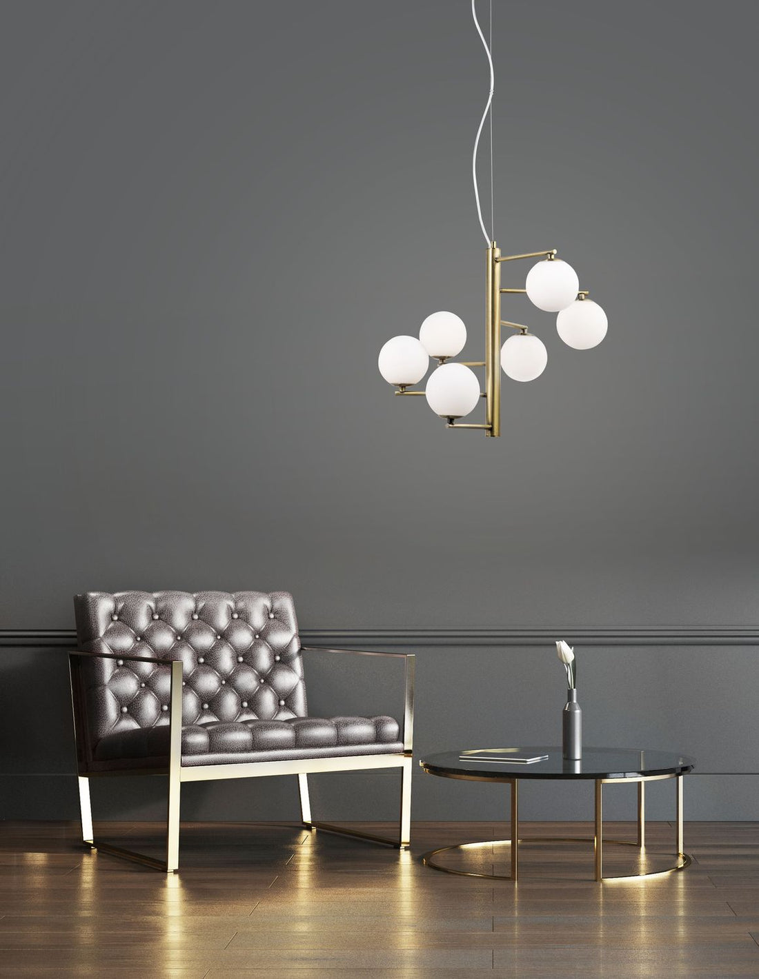 Suspension luminaire | Agrigento Dorée