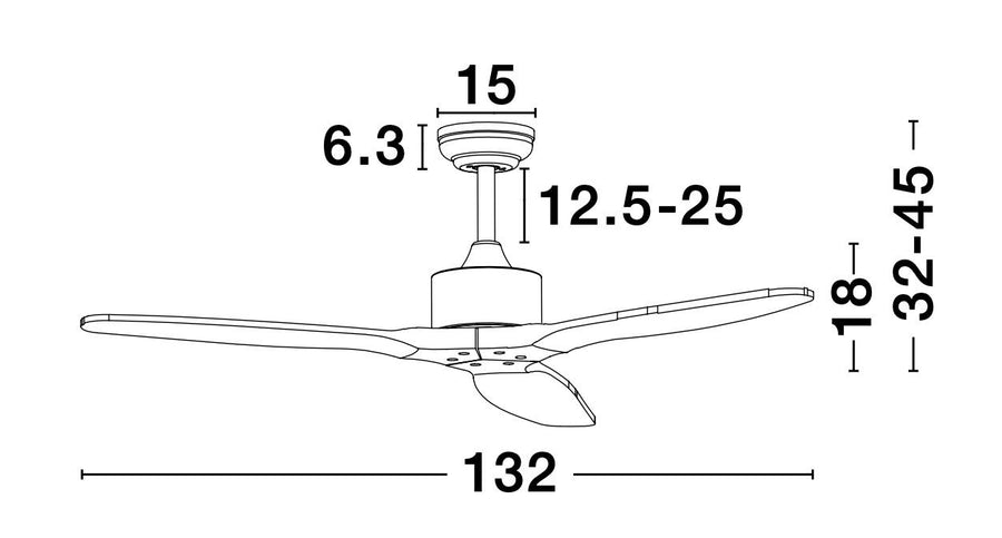 Ventilateur de plafond lumineux Vento noir, bois