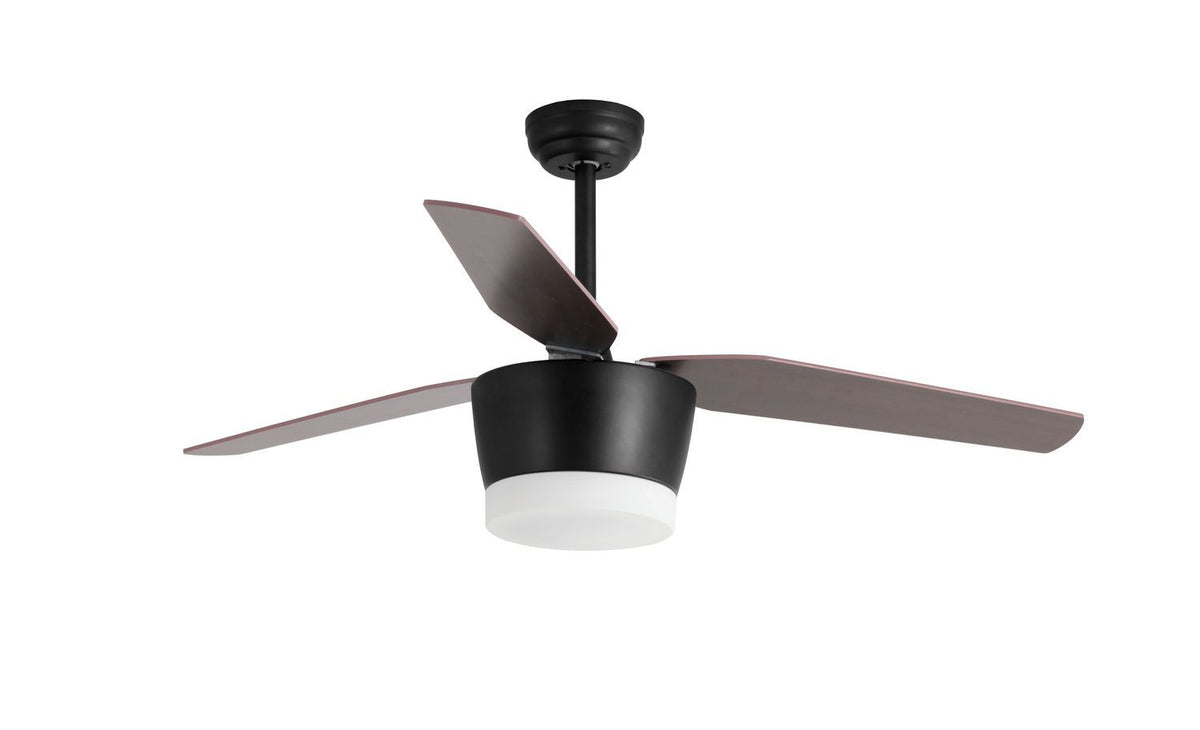 Ventilateur de plafond lumineux Monsoon noir, verre
