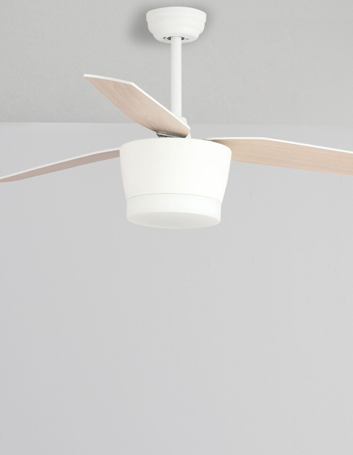 Ventilateur de plafond lumineux Monsoon blanc, verre