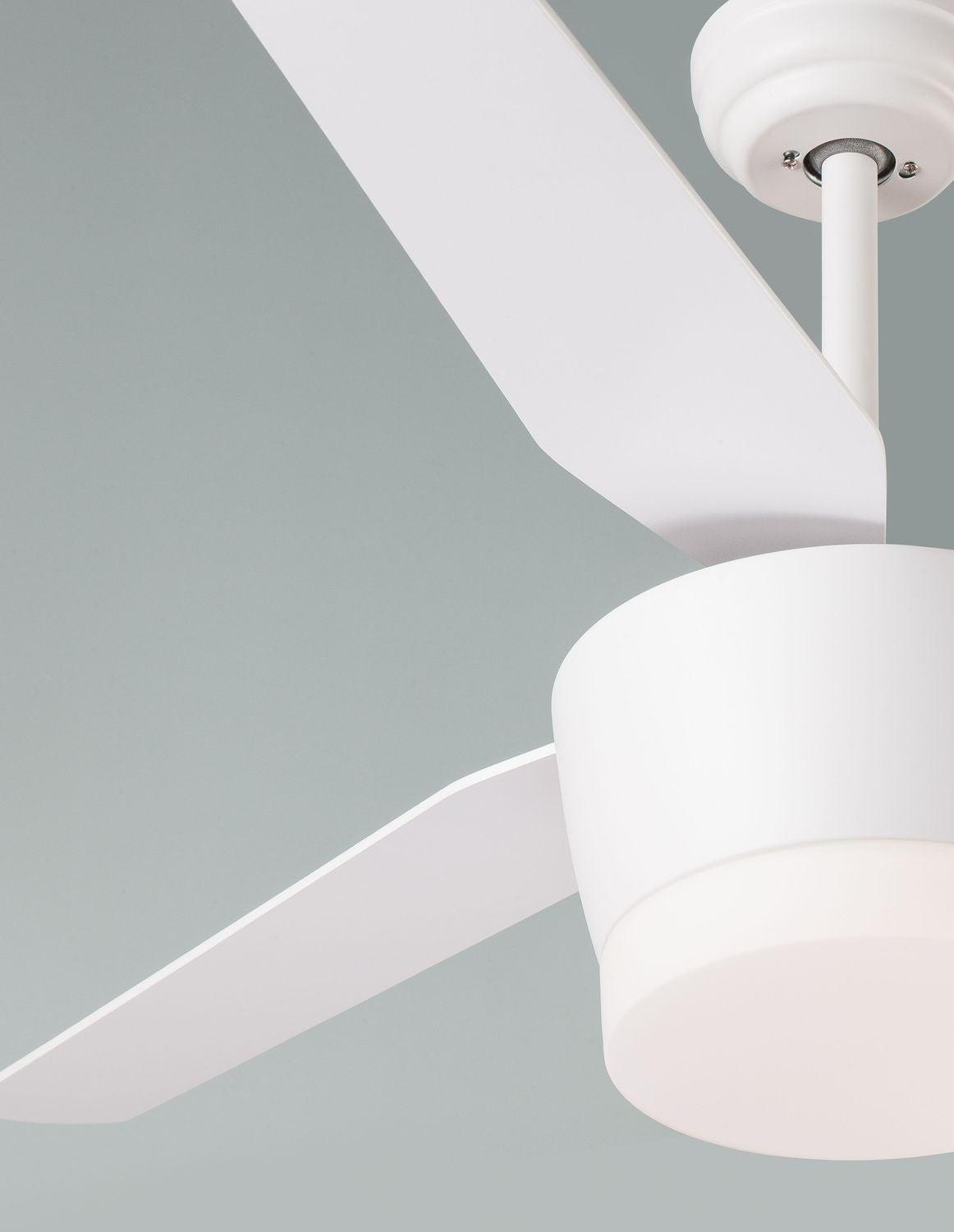 Ventilateur de plafond lumineux Monsoon blanc, verre