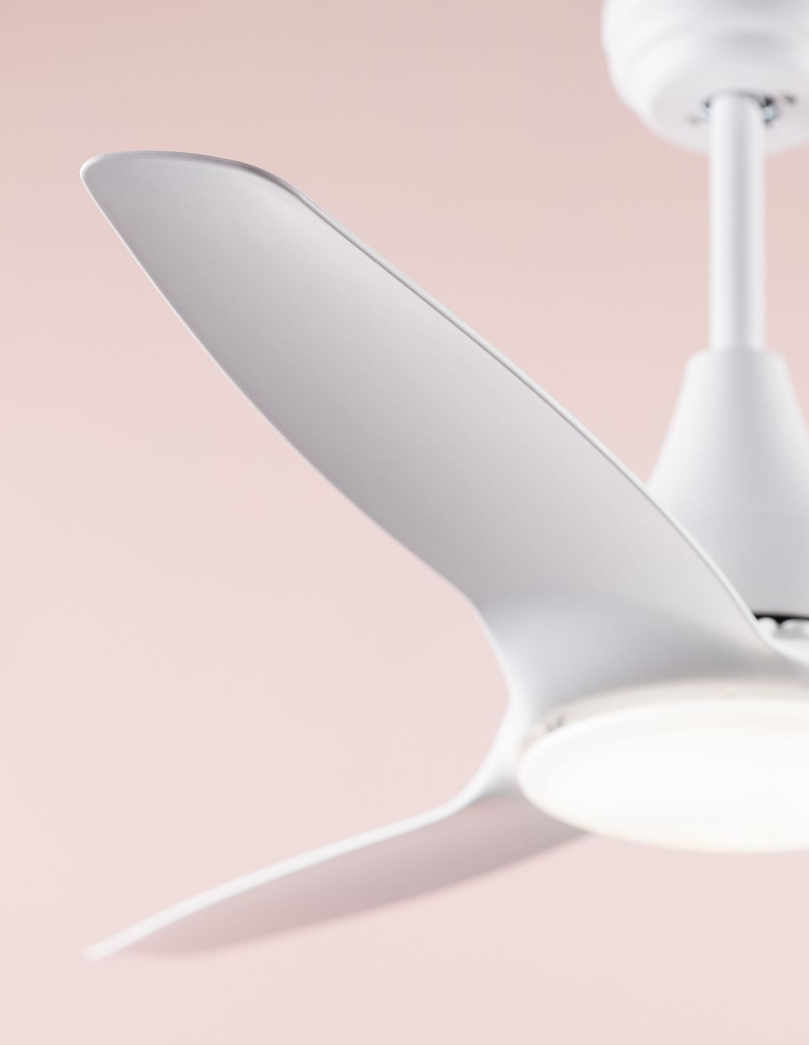 Ventilateur de plafond lumineux Samoa blanc, verre