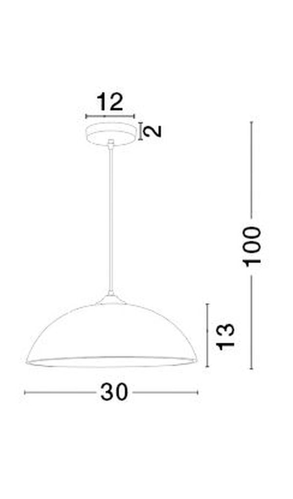 Suspension Vinca blanche, verre (600821)