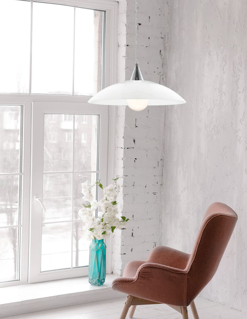 Suspension Vicino blanche, verre