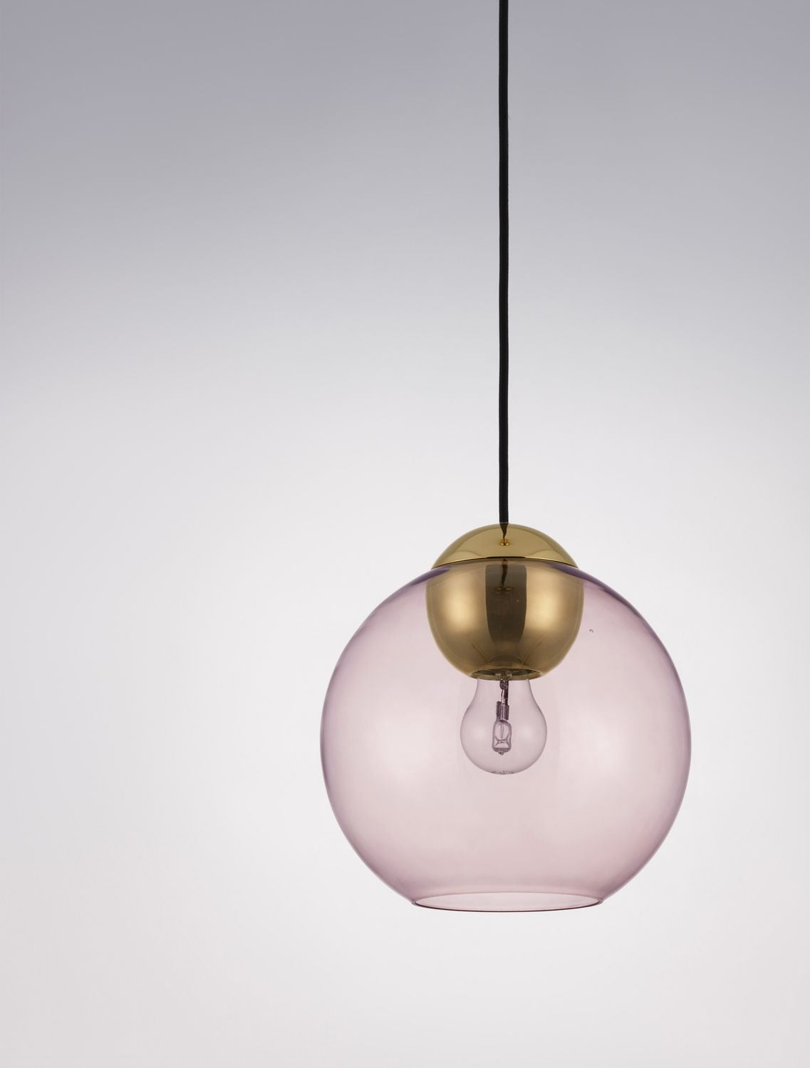 Suspension Midori dorée et rose, verre