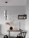 Suspension Odillia 6 lumières noire, verre (9009251)