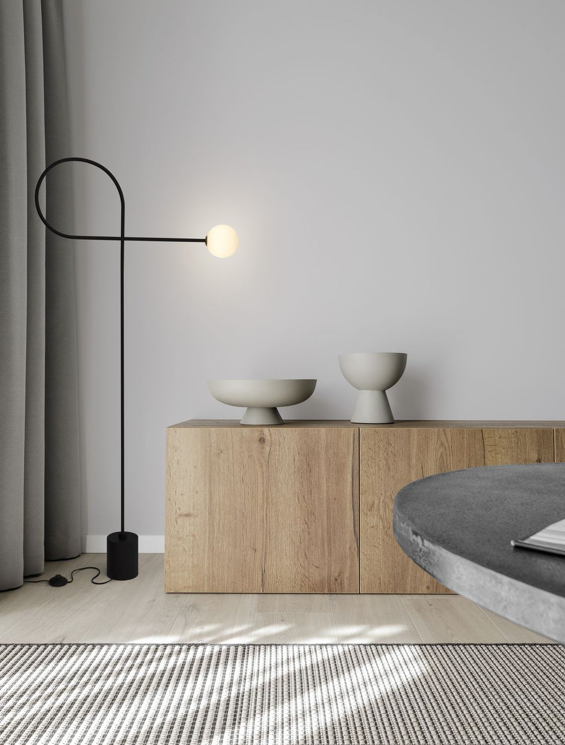 Lampadaire salon | Dedalo Noir