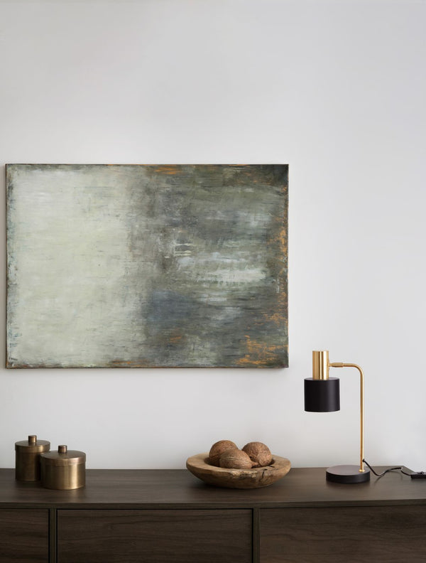 Lampe à poser PAZ dorée, H 43,5 cm