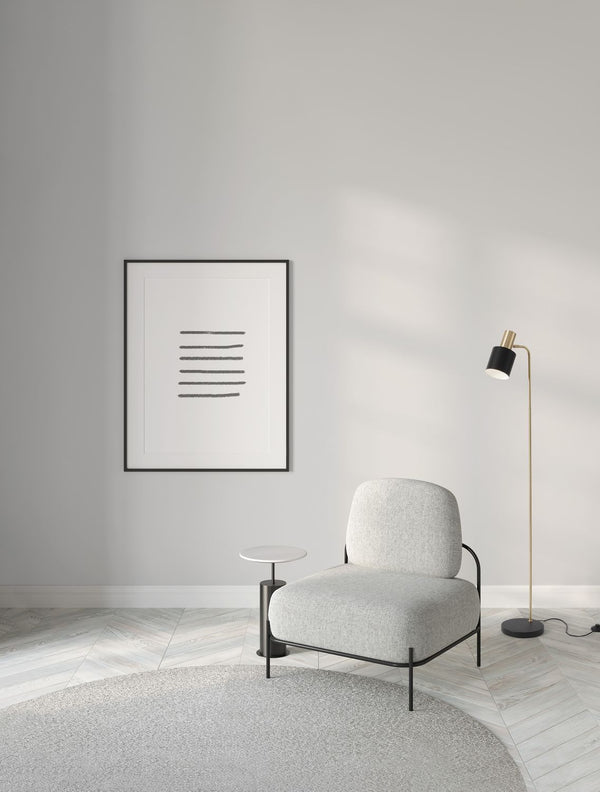 Lampadaire PAZ doré, H 153,5 cm